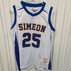 Headgear Classics Simeon White Derrick Rose High School Jersey #25 Size Small